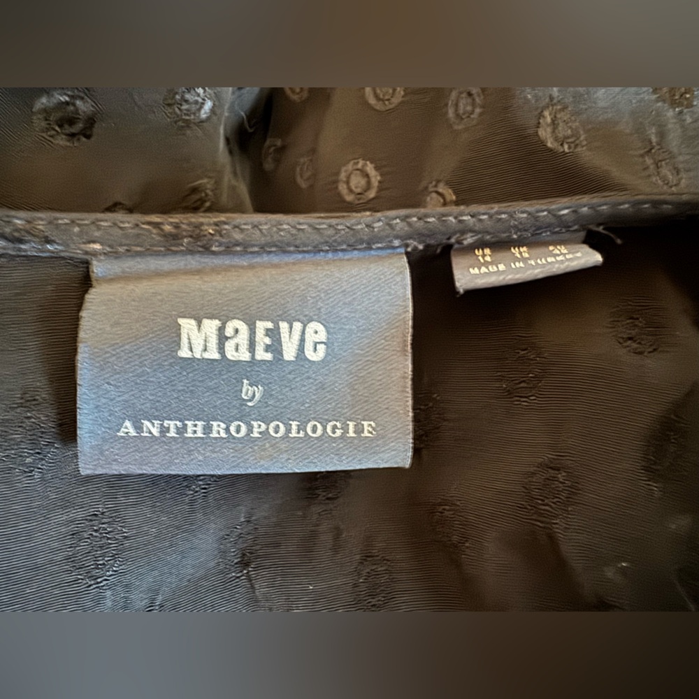 Maeve Black Midi Dress with Button Front - Picture 5 of 8